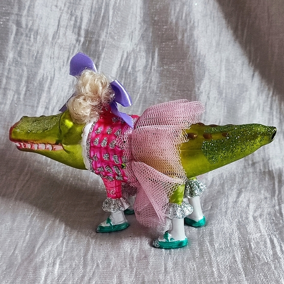 BestPysanky Lady Alligator Crocodile Mercury Glass Vintage Christmas Ornament - Picture 4 of 7